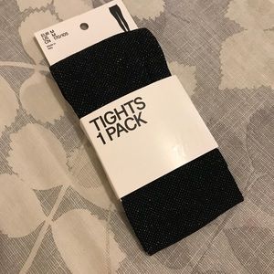 H&M Tights (black and silver sparkles)